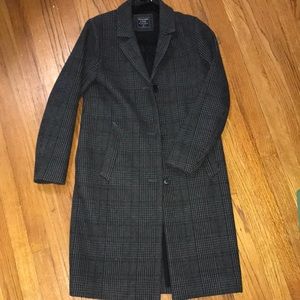 Plaid Abercrombie & Fitch Dad Coat - XS